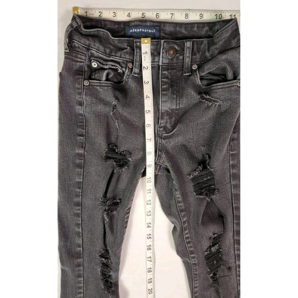 Aeropostale Skinny Jeans Womens Size 0 Black - Picture 4 of 8